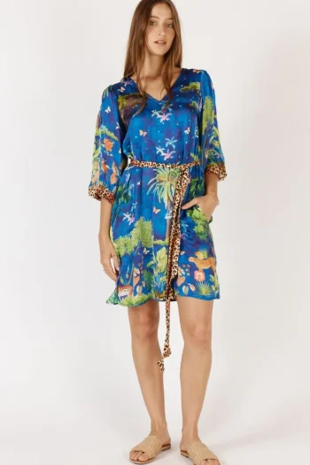 RUBY YAYA Dresses-MATARAM DRESS NAVY