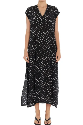 MELA PURDIE Dresses-MAXI SLICE DRESS BLACK-MERINGUE