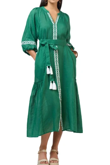 LOOBIES STORY Dresses-MAYA MIDI DRESS PALM