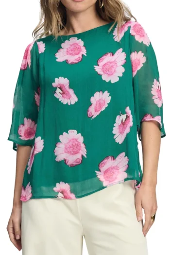 POM Blouses-MEADOW FLOWERS BLOUSE PRINT