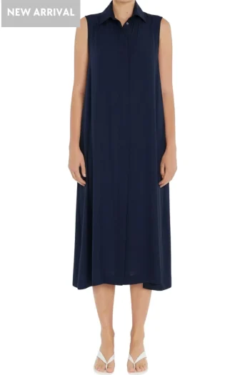 MELA PURDIE Dresses-MIDI SHIRT DRESS NAVY
