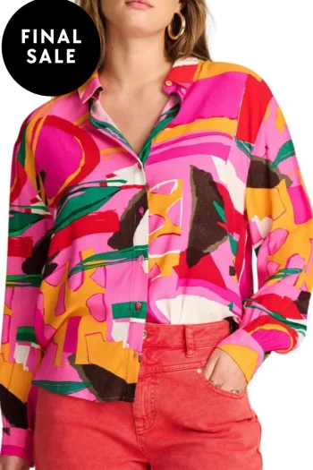POM Blouses-MILLY CAPE TOWN BLOUSE PRINT