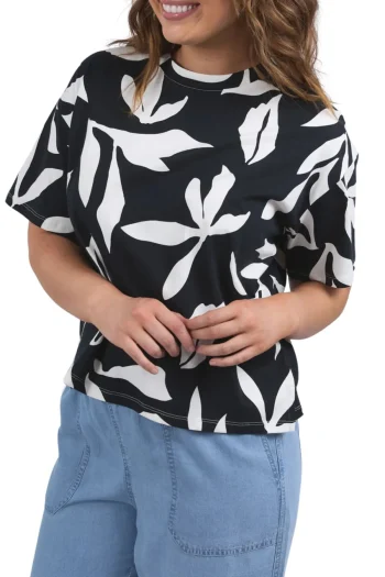 ELM T Shirts-MIMOSA TEE BLACK