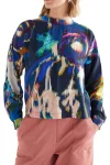 ELK Tops-MODA TURTLE NECK TOP PRINT