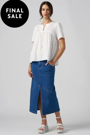 MADLY SWEETLY Skirts-MOTO SKIRT DENIM