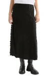 ELK Skirts|Winter Style-MUSSE KNIT SKIRT BLACK