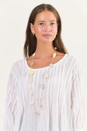 NAMASTAI Jewellery-NECKLACE CREAM