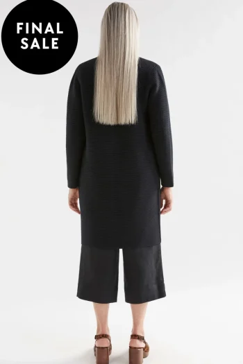 ELK Cardigans-NEIU OTTOMAN CARDIGAN BLACK