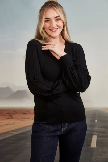 VERGE Jumpers|Winter Style-NINA SWEATER BLACK