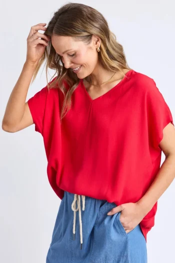 ELM Tops-NOOSA TOP POPPY