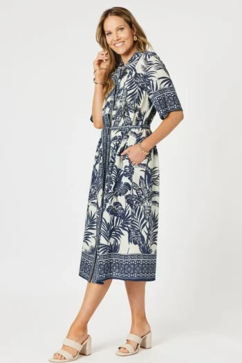 HAMMOCK AND VINE Dresses-PALM COVE DRESS NAVY