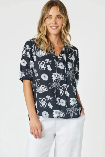 GORDON SMITH Tops|Weekend Edit-PALM SPRINGS TOP NAVY