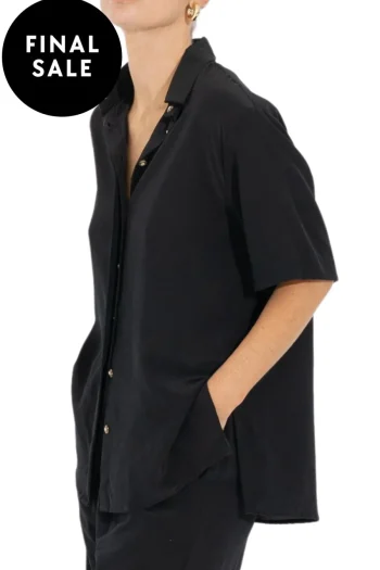 SARA FOX Shirts-PALM S/S SHIRT BLACK