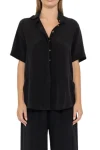 SARA FOX Shirts-PALOMA SHORT SLEEVE SHIRT BLACK
