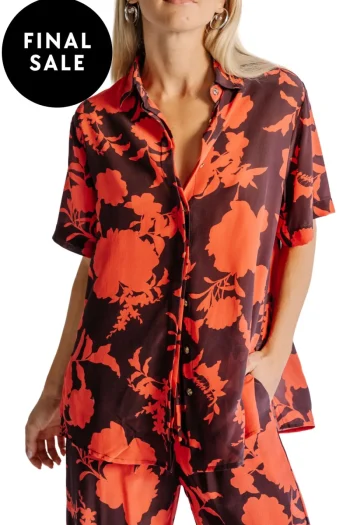 SARA FOX Shirts-PORTOFINO SHIRT CORAL