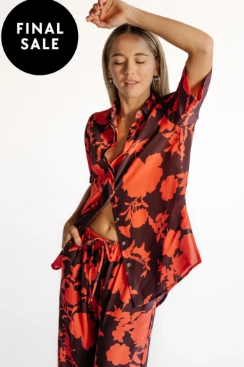 SARA FOX Shirts-PORTOFINO SHIRT CORAL