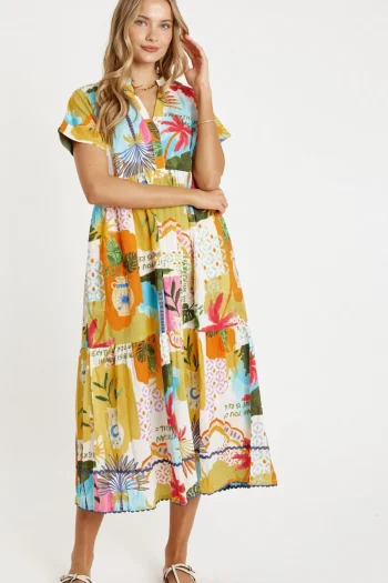 LULA LIFE Dresses|Travel Essentials-RAYNA MIDI WHITE