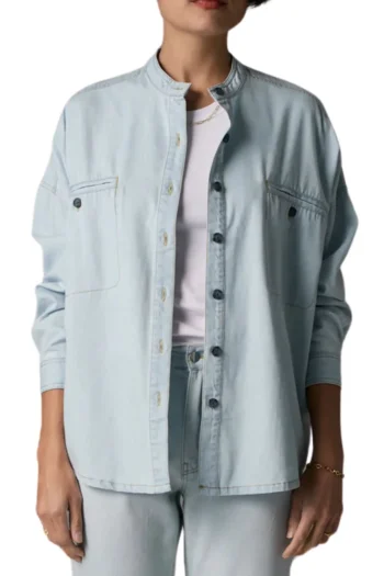 POL CLOTHING Shirts|Winter Style-REECE DENIM SHIRT