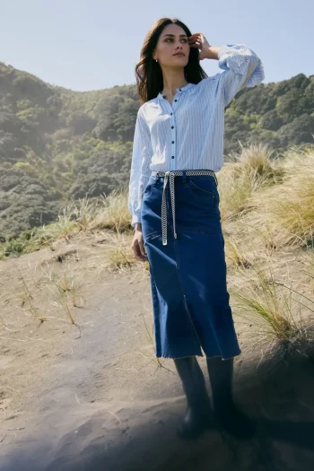 LANIA Skirts-RHODE SKIRT INDIGO