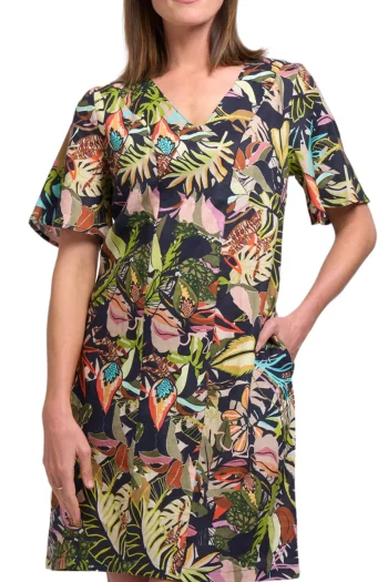 FOIL Dresses-RUNWAY DRESS JUNGLE