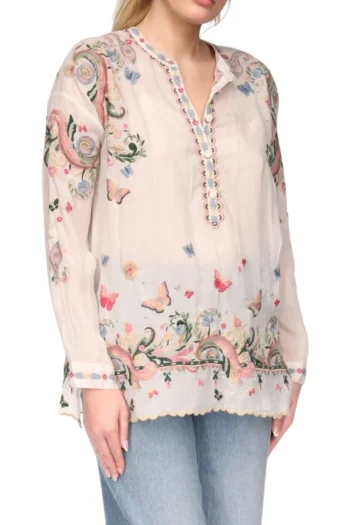 JOHNNY WAS Tops-SAMI TUNIC ECRU