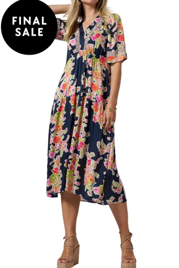 LOOBIES STORY Dresses-SANTE MIDI DRESS INDIGO