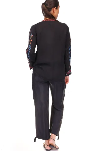 JOHNNY WAS Blouses|Winter Style-SARAH BLOUSE BLACK