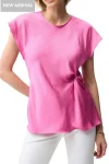 JOSEPH RIBKOFF Tops-SATIN TWIST FRONT TOP