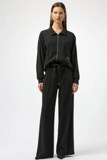 JOSEPH RIBKOFF Jackets-SCUBA JERSEY JACKET BLACK