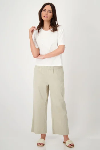 MONARI Tops-SEQUIN PEARL TEE CREAM