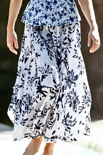 DRESS ADDICT Skirts-SHIRRED WAIST MAXI SKIRT