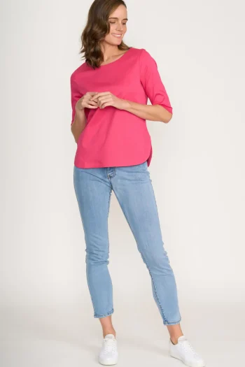 FOIL Tops-SHORE BET TOP RASPBERRY