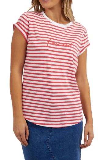 FOXWOOD T Shirts-SIGNATURE TEE STRIPE