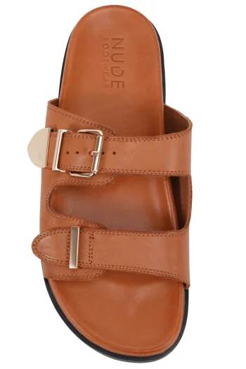 NUDE FOOTWEAR Shoes|Gift Guide-SINA SLIDE TAN