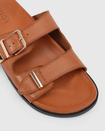 NUDE FOOTWEAR Shoes|Gift Guide-SINA SLIDE TAN