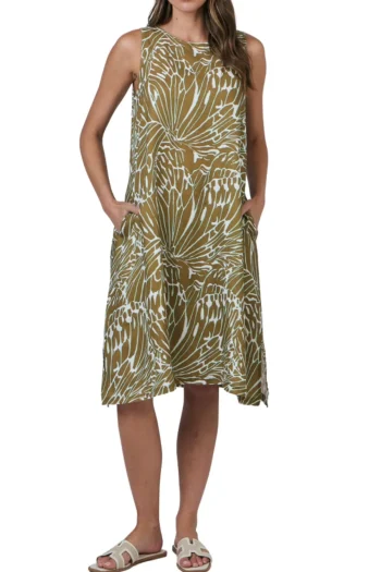 NATURALS BY O AND J Dresses-S/LESS MIDI DRESS MUSTARD