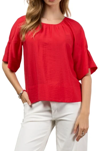 MADLY SWEETLY Tops|Weekend Edit-SONNET TOP POPPY