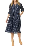 GORDON SMITH Dresses|Winter Style-SORRENTO DRESS NAVY-WHITE