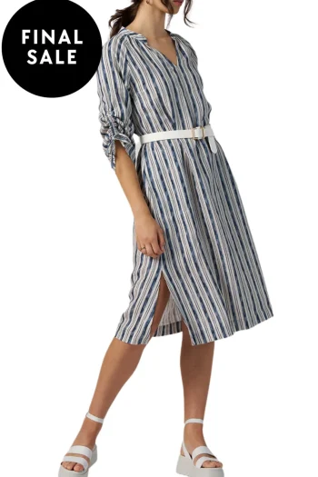 MADLY SWEETLY Dresses|Weekend Edit-SPOT THE STRIPE DRESS NAVY-SAGE