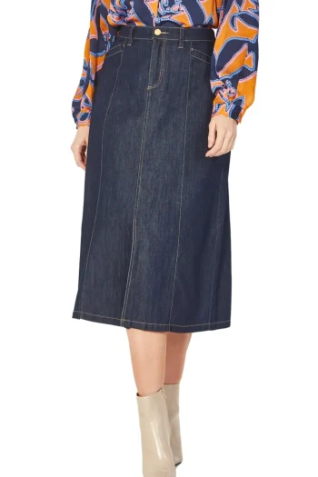 VERGE Skirts|Winter Style-STEVIE SKIRT DARK-DENIM