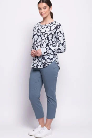 FOIL Tops|Winter Style-STIR IT UP TOP FLOWER