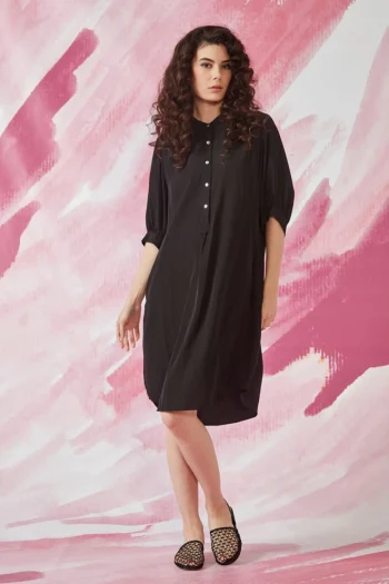 GLIDE Dresses-STRIKE DRESS BLACK