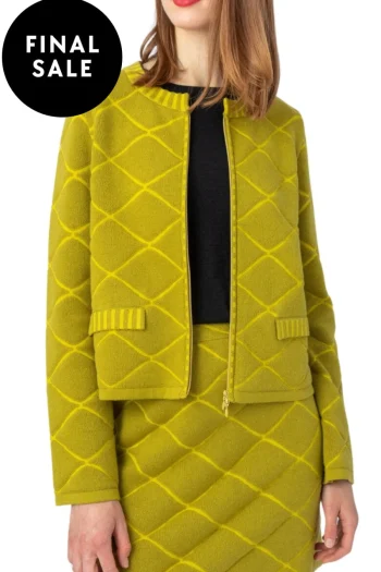 IVKO Jackets-STRUCTURE PATTERN JACKET MUSTARD