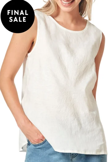 VERGE Tops-SUNSET TANK WHITE
