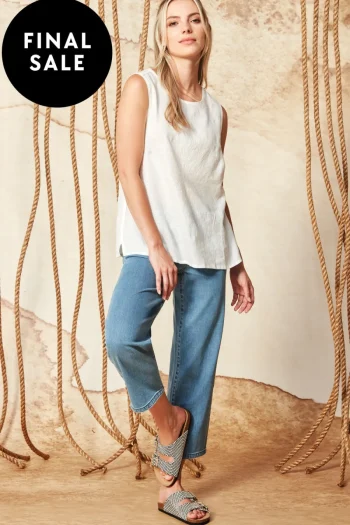 VERGE Tops-SUNSET TANK WHITE