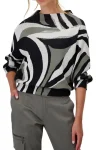 MONARI Tops-3/4 SLEEVE KNIT SWIRL