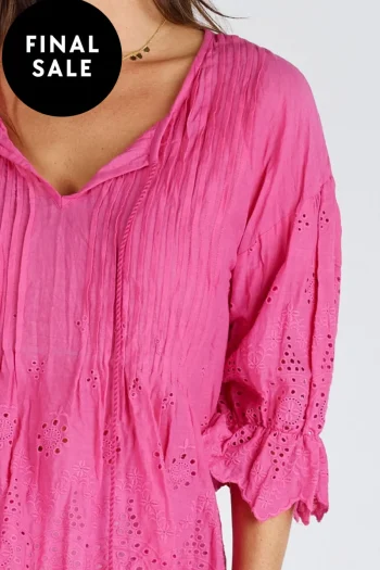 LULA SOUL Tops-TAYLOR TOP PINK