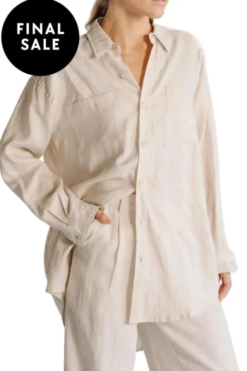 SARA FOX Dresses-TERRE SHIRT DRESS OYSTER