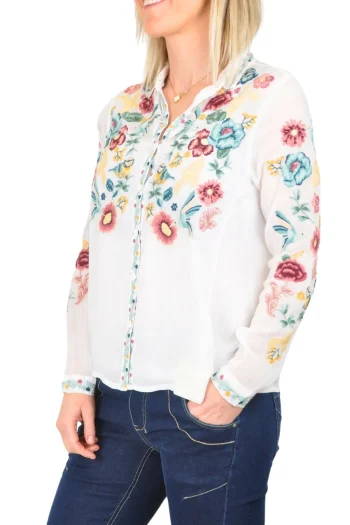 JOHNNY WAS Blouses-TIFFANY BLOUSE WHITE