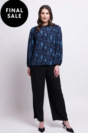 FOIL Tops-TIP OFF TOP BLUE